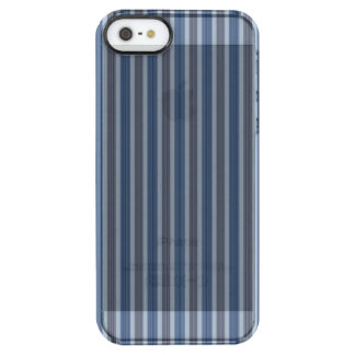 gray and denim pinstripes clear iPhone SE/5/5s case