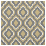 Gray and Gold Ikat Moroccan Fabric