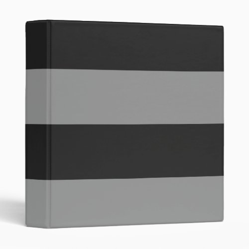 Gray and Gray Simple Extra Wide Stripes 3 Ring Binder
