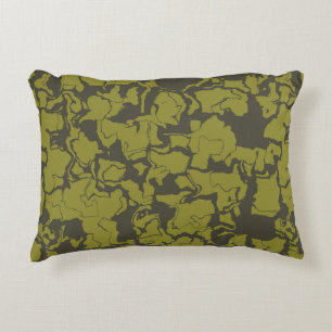 Gray and Green abstract Accent Pillow