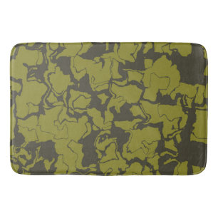Gray and Green abstract  Bath Mat