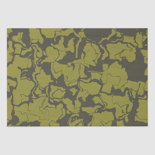 Gray and Green abstract  Tissue Paper (Front)