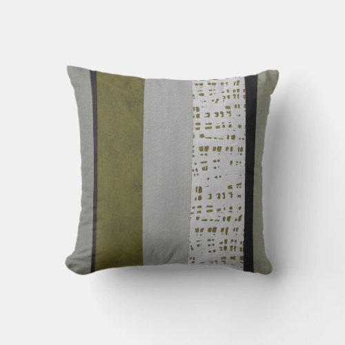 Gray and green modern pattern throw pillow