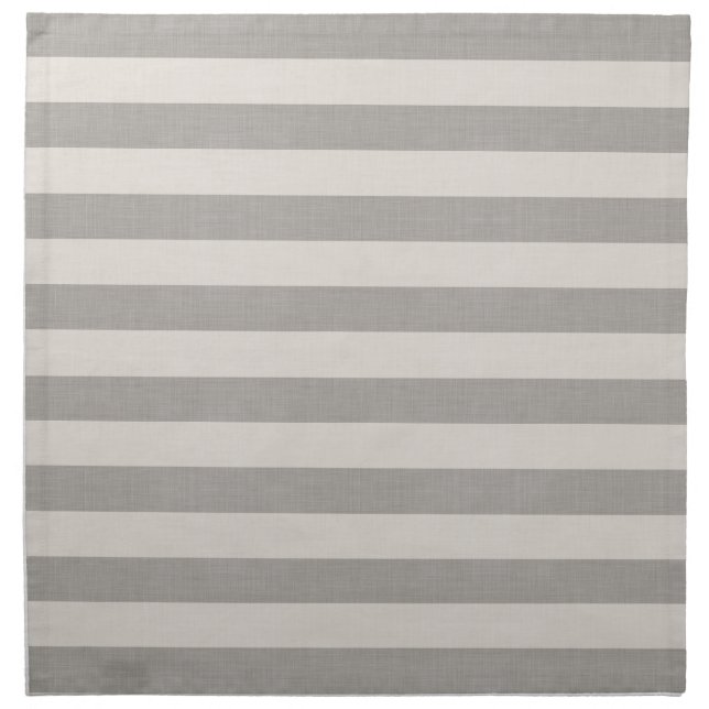 Gray and Ivory Stripes | Modern Farmhouse Napkin (Front)