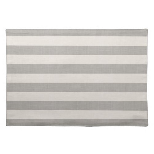 Gray and Ivory Stripes  Modern Farmhouse Placemat