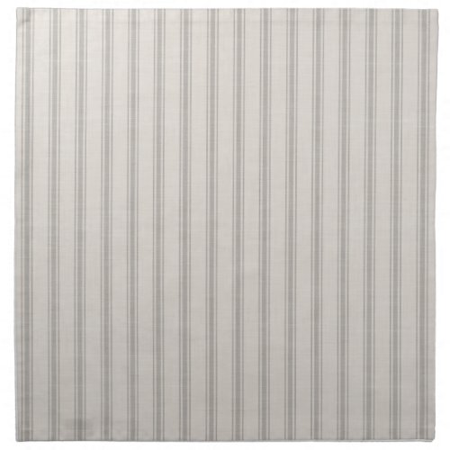 Gray and Ivory Ticking Stripes  Modern Farmhouse Napkin