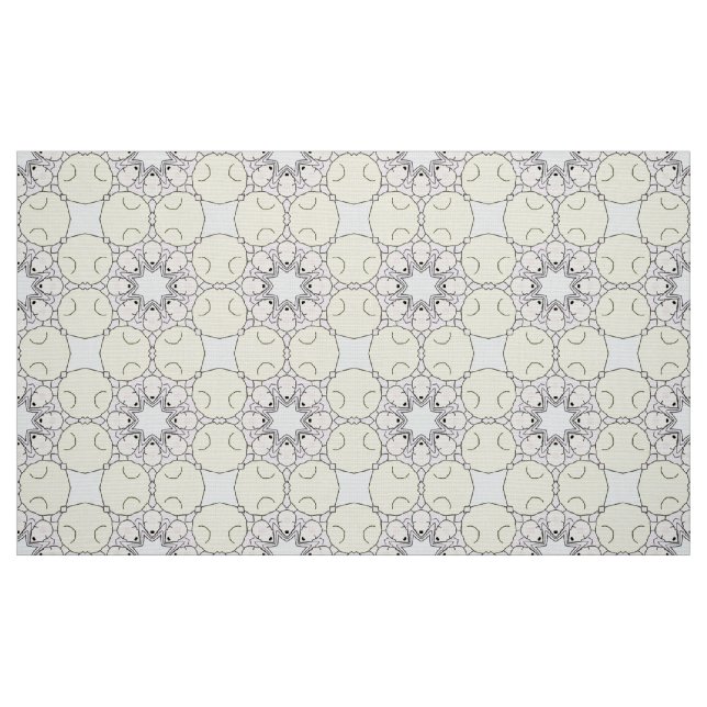Gray and lavender geometric pattern  fabric (Fat Quarter)