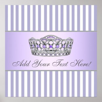 Gray And Lavender Purple Princess Poster by BabyCentral at Zazzle