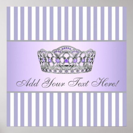 Gray And Lavender Purple Princess Poster