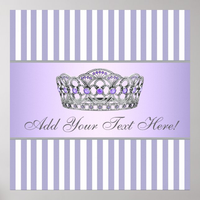 Gray and Lavender Purple Princess Poster (Front)