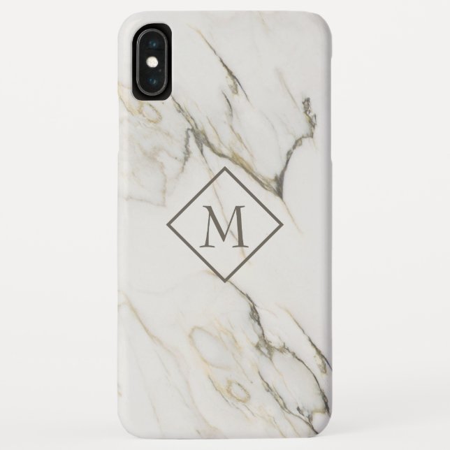 Gray And Light Brown Marble Stone Case-Mate iPhone Case (Back)
