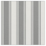 [ Thumbnail: Gray and Light Cyan Stripes Pattern Fabric ]