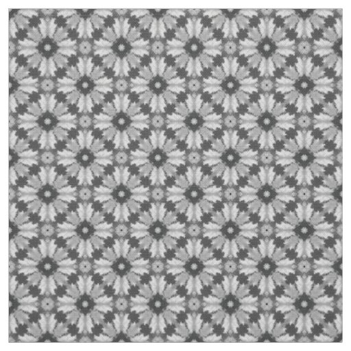 Gray and Light Gray Tiles pattern Fabric