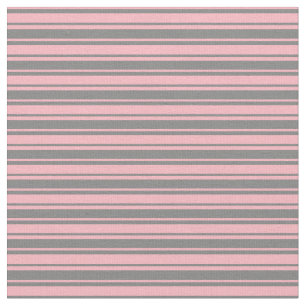 Gray and Light Pink Colored Stripes Fabric