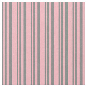 Gray and Light Pink Stripes Fabric