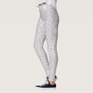 Gray and Lilac Mandala Pattern Leggings