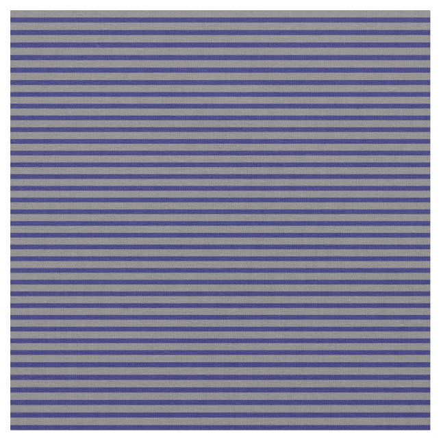 Gray and Midnight Blue Colored Stripes Fabric (Close Up)
