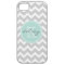 Gray and Mint Chevron Custom Monogram