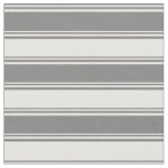 [ Thumbnail: Gray and Mint Cream Colored Pattern of Stripes Fabric ]