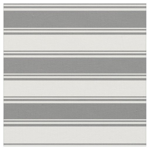 Gray and Mint Cream Colored Pattern of Stripes Fabric