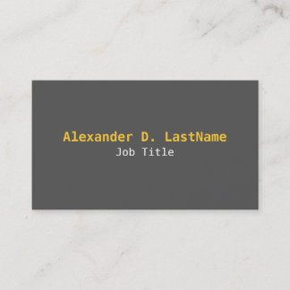 Gray and orange simple contemporary business card