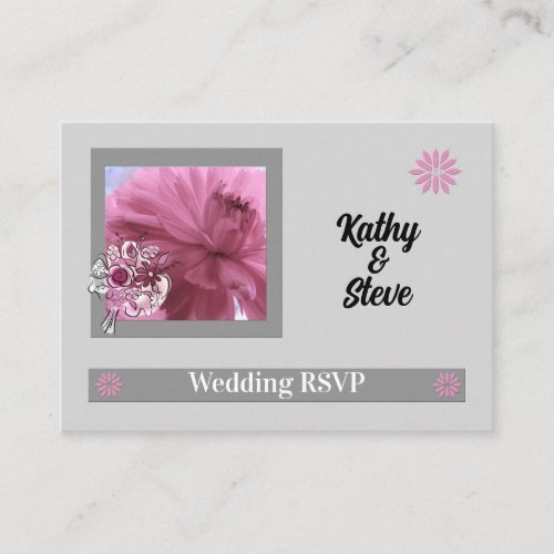 RSVP Mini Card for Email/Phone Response Business Card Template