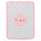 Gray and Pink Chevron Monogram