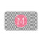 Gray and Pink Chevrons with Custom Monogram