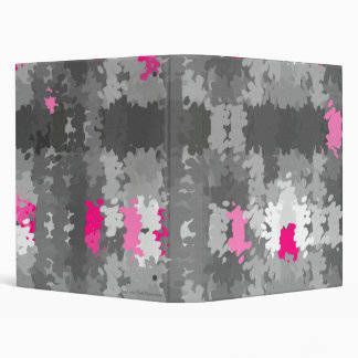 Gray and Pink Flowers Binder