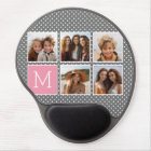 Gray and Pink Instagram 5 Photo Collage Monogram