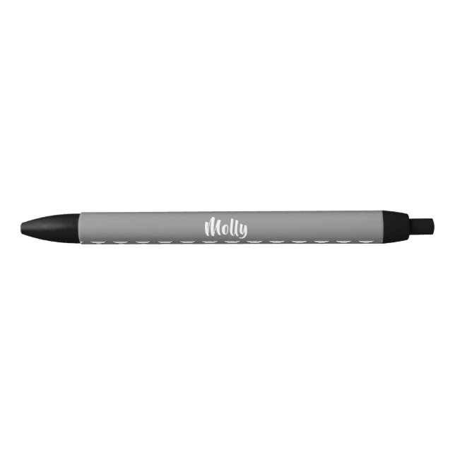 Gray and pink pig pattern pen (Front)