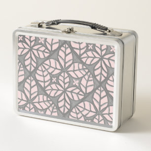 gray and pink tile Print Lunch Box