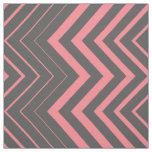 Gray And Pink Zigzag Chevron Fabric
