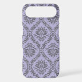 gray and purple damask Case-Mate iPhone case (Back)