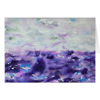 Gray And Purple Impressionist Watercolor Landscape