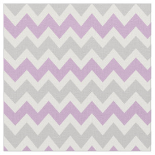 Gray and Purple Modern Chevron Fabric