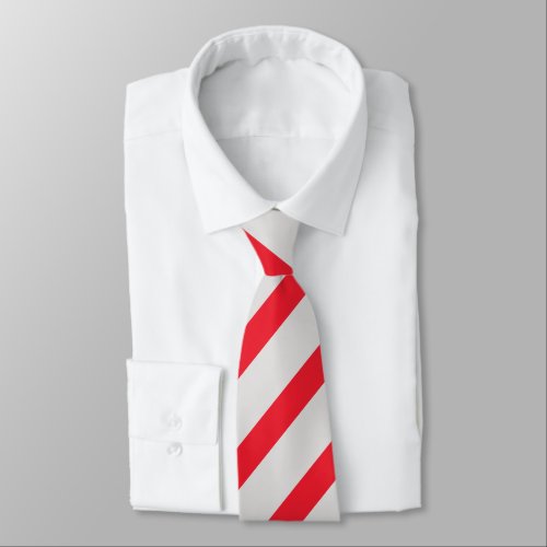 Gray and Scarlet Diagonally_Striped Tie