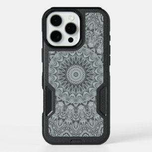 Gray and Silver Mandala Pattern Design iPhone 16 Pro Max Case