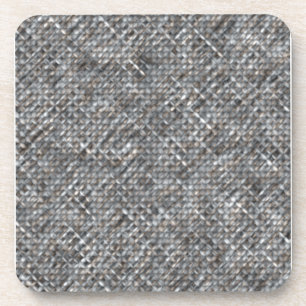 Gray and Tan Fabric Beverage Coaster