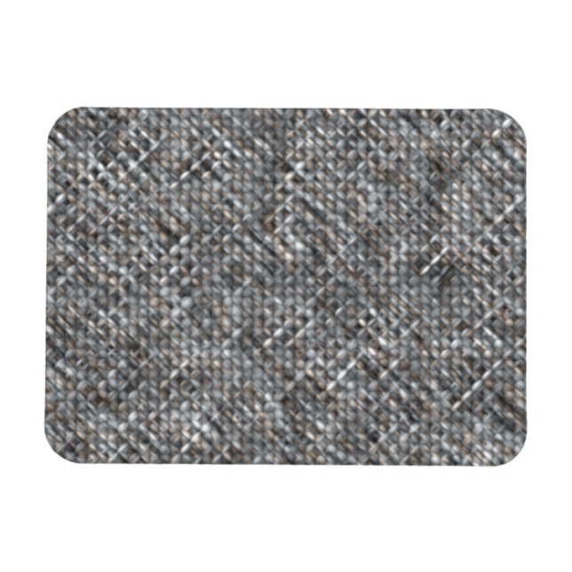 Gray and Tan Fabric Magnet (Horizontal)