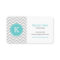 Gray and Turquoise Chevron Custom Monogram