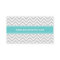 Gray and Turquoise Chevron Custom Monogram