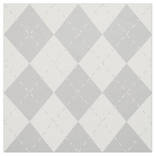 Gray and White Argyle Fabric