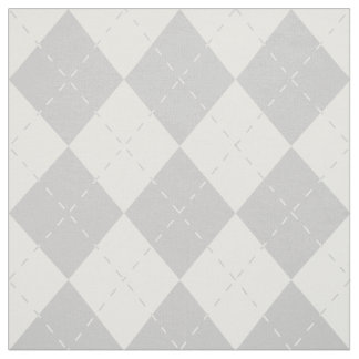 Gray and White Argyle Fabric