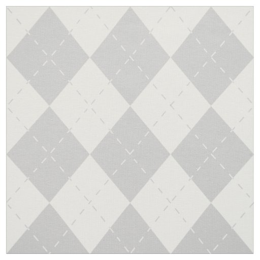 Gray and White Argyle Fabric