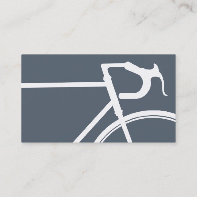 Gray and white bicycle Business Card (Back)