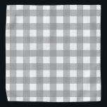 Gray and White Buffalo Check Bandana<br><div class="desc">This cute bandana is the perfect accessory for you,  your child or your favorite dog.</div>