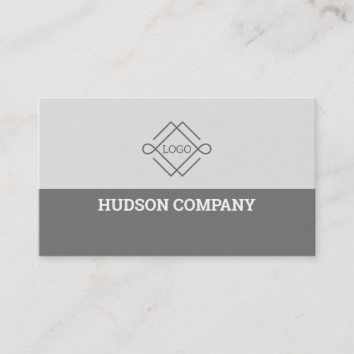 Gray And White Business Card