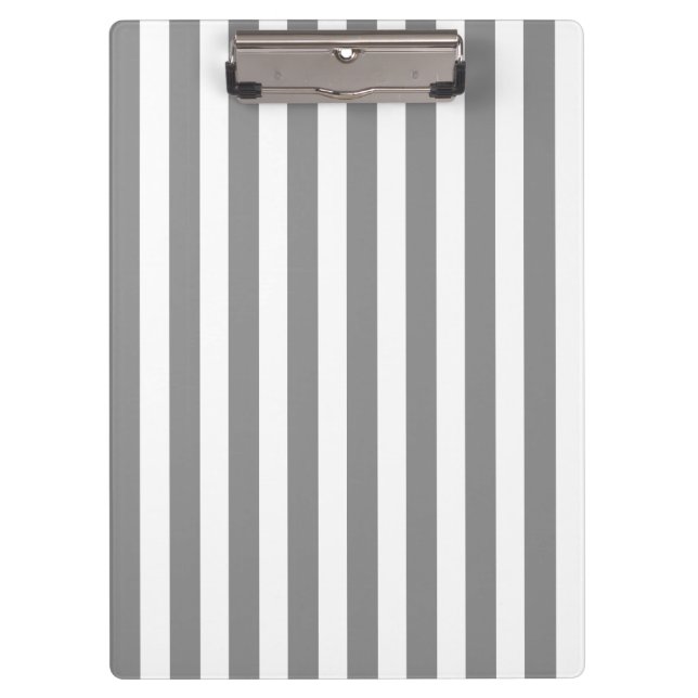 Gray and white candy stripes clipboard (Front)