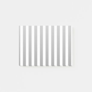 Gray and white candy stripes post-it notes